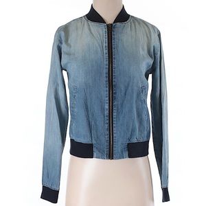 Chelsea and Violet Bomber Jean Jacket